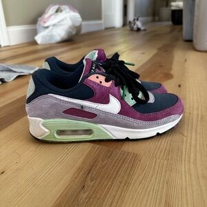 Nike Air Max Sneakers - Purple and Green